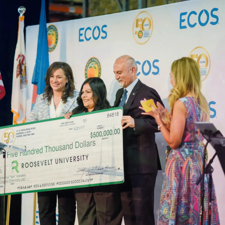 ECOS team accepting award