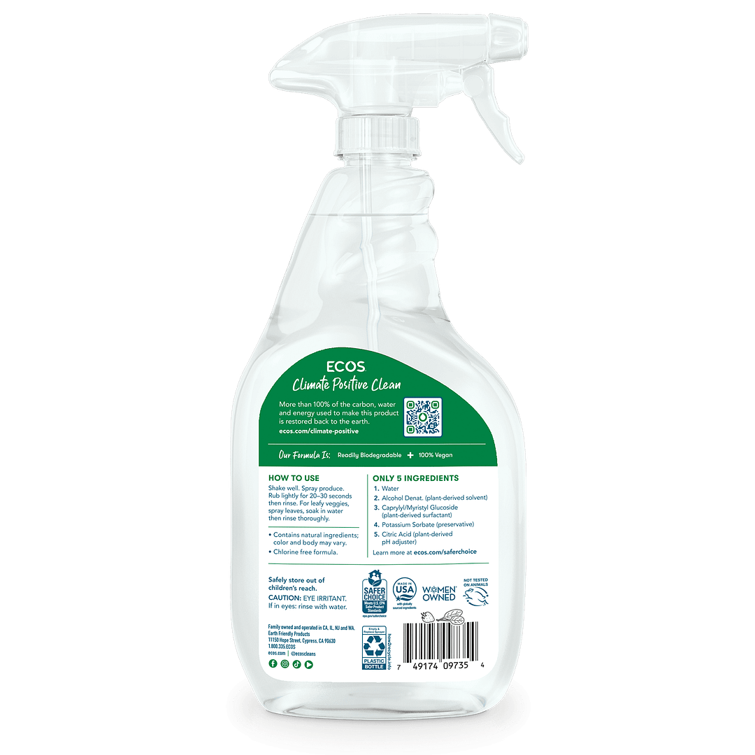 ECOS Fruit & Veggie Wash Back
