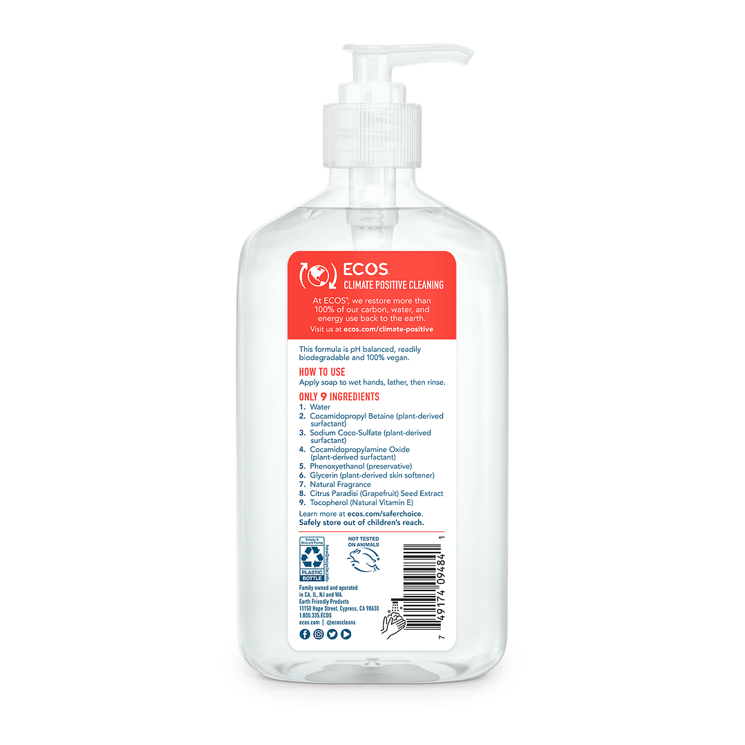 ECOS Hand Soap Orange Blossom Back