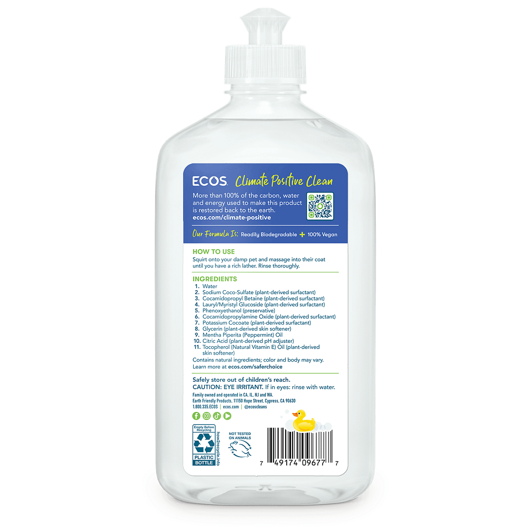 ECOS Pet Shampoo Peppermint Back